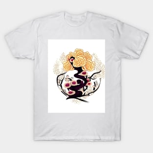 Japanese Art - Gold Tree T-Shirt